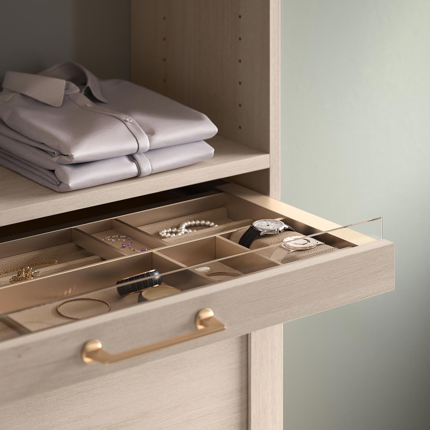 Closet accessories for jewelry drawer organizer by California Closets