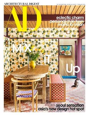 Architectural Digest issue featuring Martha Stewart storage systems by California Closets