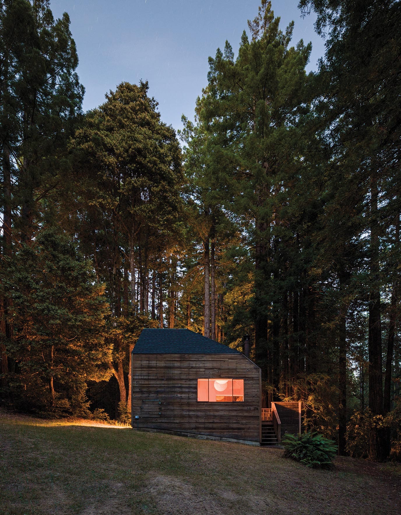 View of the Obie Bowman desiged cabin at Se Ranch in San Francisco photographed for Ideas of Order Magazine